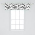 thumbnail image 2 of East Window Valance Pack of 2, Monochrome Sakura Flower Silhouette Blooming Nature Illustration Spring Season Theme, Rod Pocket Curtain Valances Kitchen Bedroom, 54" X 12", Black White, by Ambesonne, 2 of 4