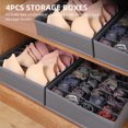 thumbnail image 3 of Bolsa de almacenamiento 4 Uds cajas de almacenamiento 2 uds 7 compartimentos cajas de almacenamiento de ropa interior y 2 uds 24 compartimentos cajas de almacenamiento de calcetines separadores de caj Abanopi Bolsa de almacenamiento, 3 of 7