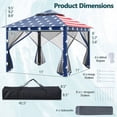 thumbnail image 3 of Costway 11 ft × 11 ft Pop up Gazebo with Mesh Netting Sidewalls, Vented Top, Drainage Holes American Flag, 3 of 11