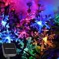 thumbnail image 4 of Morttic Solar Snowflake String Lights, 30 LED 21.3 FT Outdoor Christmas Fairy Lights, 8 Lighting Modes & Waterproof for Holiday New Year Wedding Party, Xmas Tree, Garden Decor Muticolor, 4 of 10