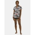 thumbnail image 2 of Netflix Stranger Things Women's Printed Notched Top and Shorts Pajama Set, 2-Piece, Sizes XS-3X, 2 of 5