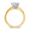 thumbnail image 2 of Auriga 14k Two-tone Gold 2 ct. LG Diamond Princess Solitaire Engagement Ring for Women Size 7, 2 of 6