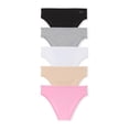 thumbnail image 1 of Pack de 5 braguitas Victoria's Secret de algodón rosa para mujer, 1 of 6
