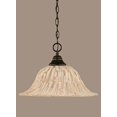 thumbnail image 1 of Toltec Lighting 10-MB-419 Chain Hung Pendant Shown In Matte Black Finish With 16 Italian Ice Glass, 1 of 1
