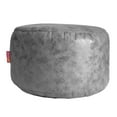 thumbnail image 2 of Elodie Housse de Pouf Rond Housse de Repose-Pieds Gris Foncé (Sans Rembourrage), 2 of 6