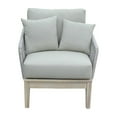 thumbnail image 3 of Outsy 0AEVE-W09-GR-R Eve Outdoor & Backyard Wood, Aluminum & Rope Furniture Set, Gray & Beige - 4 Piece, 3 of 12