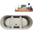 thumbnail image 4 of 67" Streamline B-452-192-BGM Soaking Freestanding Tub and Tray With Internal Drain in Brushed GunMetal, 4 of 8
