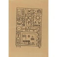 thumbnail image 2 of Joaquín Torres-García 18x24 Black Ornate Framed Double Matted Museum Art Print Titled: Untitled (1935), 2 of 5