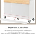 thumbnail image 6 of Rolling Kitchen Island with Foldable Drop-Leaf Tabletop, Kitchen Cart with 3 Drawers, 2-Door Storage Cabinet, 1 Adjustable Shelf, Towel Bar and Spice Rack,White, 6 of 9