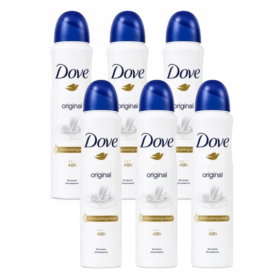 6 Pack - Dove Original Deodorant Spray - 150 ml