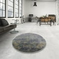 thumbnail image 4 of Ahgly Company Machine Washable Indoor Square Industrial Modern Cloudy Gray Area Rugs, 4' Square, 4 of 7