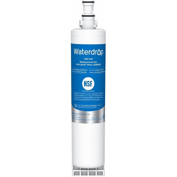 Waterdrop Water Filter Replacement Whirlpool 4396508, 4396510, Kenmore 46-9010, Everydrop® Filter 5 Refrigerator Water Filter
