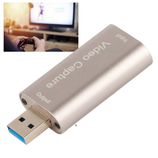 Video Capture Card, Plug And Play Video And Audio Compact And Portable Capture Card HD For HD Acquisition Teaching Recording Imaging