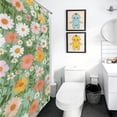 thumbnail image 4 of Floral Colorful Flower Shower Curtain Fabric Bathroom Decor with Hooks, 4 of 6