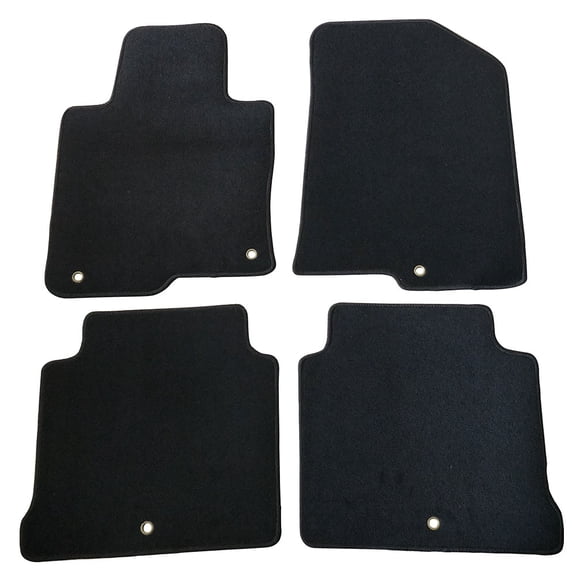 Ikon Motorsports Compatible with 16-20 Kia Optima OE Factory Style Black Nylon Carpet Car Floor Mats Front Rear 4pcs 2016 2017 2018