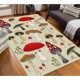 thumbnail image 4 of Printed Rug, Printed Rug, Thick Rug, Salon Decor Rug, Anti-Slip Carpet, Mushroom Rug, Red Rug, Modern Rug, Office Rug, Dining Room Rug, 5.2'x7.5' - 160x230 cm, 4 of 8