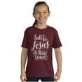 thumbnail image 4 of Fall For Jesus He Never Leaves Quote Girls Kids T Shirt Tees Teen Brisco Brands L, 4 of 6