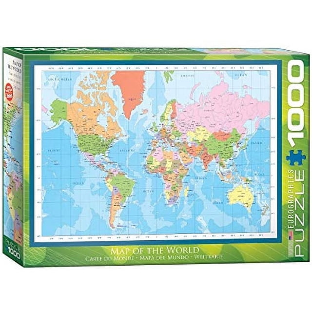 Rompecabezas del mapa moderno del mundo de EuroGraphics (100