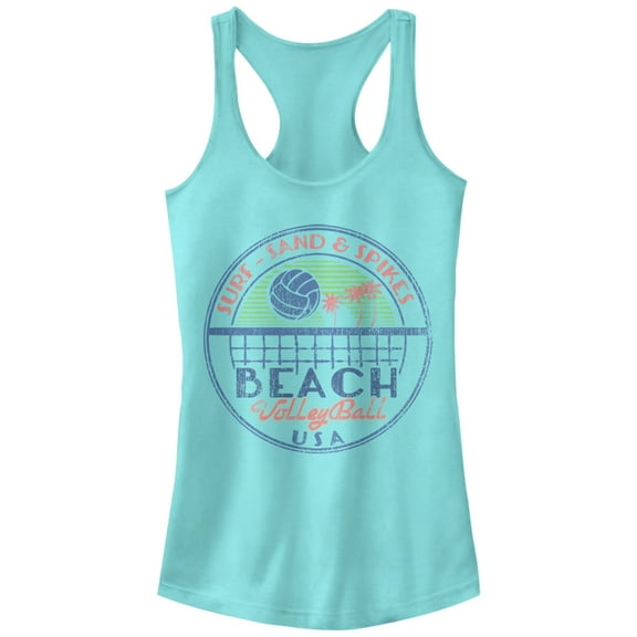 Junior's Lost Gods Beach Volleyball USA Racerback Tank Top Cancun Medium