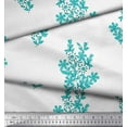 thumbnail image 2 of Soimoi Poly Georgette Fabric Leaves & Floral Block Fabric Prints by Yard 42 Inch Wide, 2 of 3