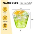 thumbnail image 2 of 200 Pack 9 oz Clear Plastic Cups for Party, Disposable Clear Cup, Disposable Cups, Wine Glasses Cups, Plastic Cocktail Glasses, 2 of 4