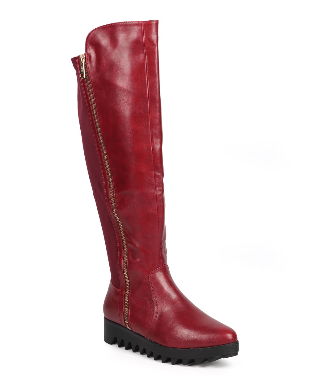 lug wedge booties