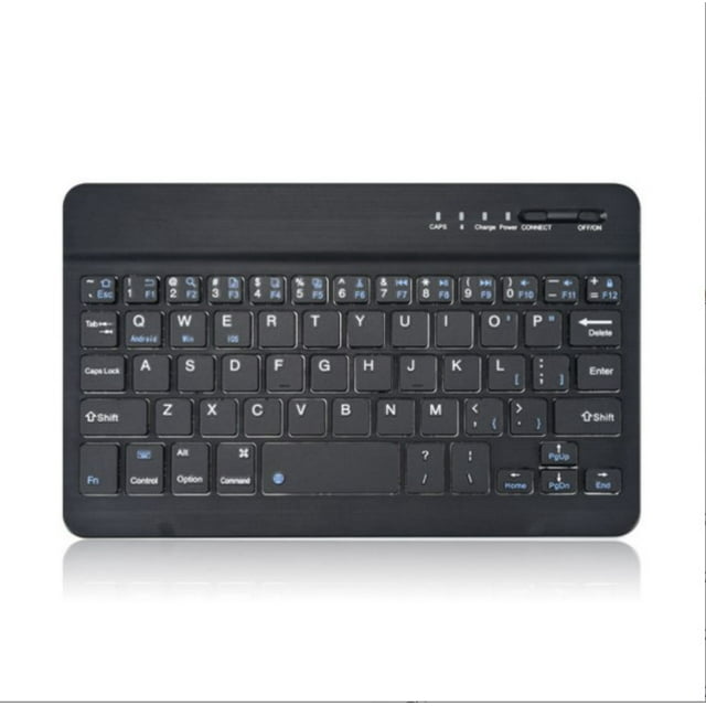 Teclado Bluetooth, teclado de carga inalámbrica, apto para todo tipo de tabletas, con retroiluminación LED, negro de 10 pulgadas Namotu HMKY252