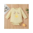 thumbnail image 5 of Seyurigaoka Baby Girls Boys Lovely  Sweet Romper, Round Neck Long Sleeve Printed Triangle Bodysuit, 5 of 9