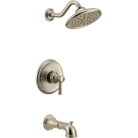 MOEN UT3313BN Belfield M-CORE 3-Series 1-Handle Tub and Shower Trim Kit in Brushed Nickel (Valve Not Included)