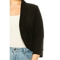 thumbnail image 5 of Moa Collection Women's Plus Size Casual 3/4 Sleeve Bolero Open Front Cardigan Jacket Blazer, Female, 5 of 6