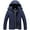 Dark Blue, variant on Lenago Man's Warm Waterproof Windbreaker Hooded Raincoat Snowboarding Jackets
