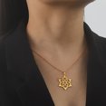 thumbnail image 5 of EUEAVAN Gold Flower of Life Pendant Stainless Steel Necklace Jewelry, 5 of 7