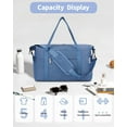 thumbnail image 6 of Weekender Bag Airline Approved Under Seat Carry on Basic Travel Duffel with Multiple Pockets Water-Resistant for Women and Men, 20L, Blue, 6 of 8