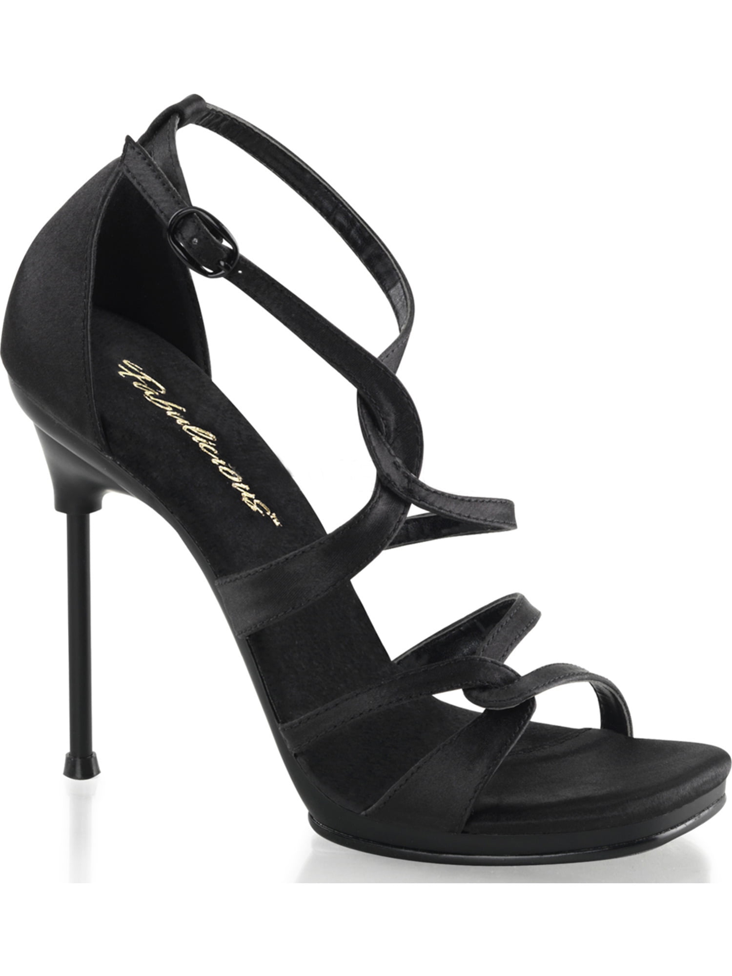 womens black strappy shoes