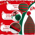 thumbnail image 4 of Gorro de punto de Papá Noel para Navidad, elfo, rojo y verde, regalo de ganchillo, Feliz Año Nuevo, 2024, 4 of 4