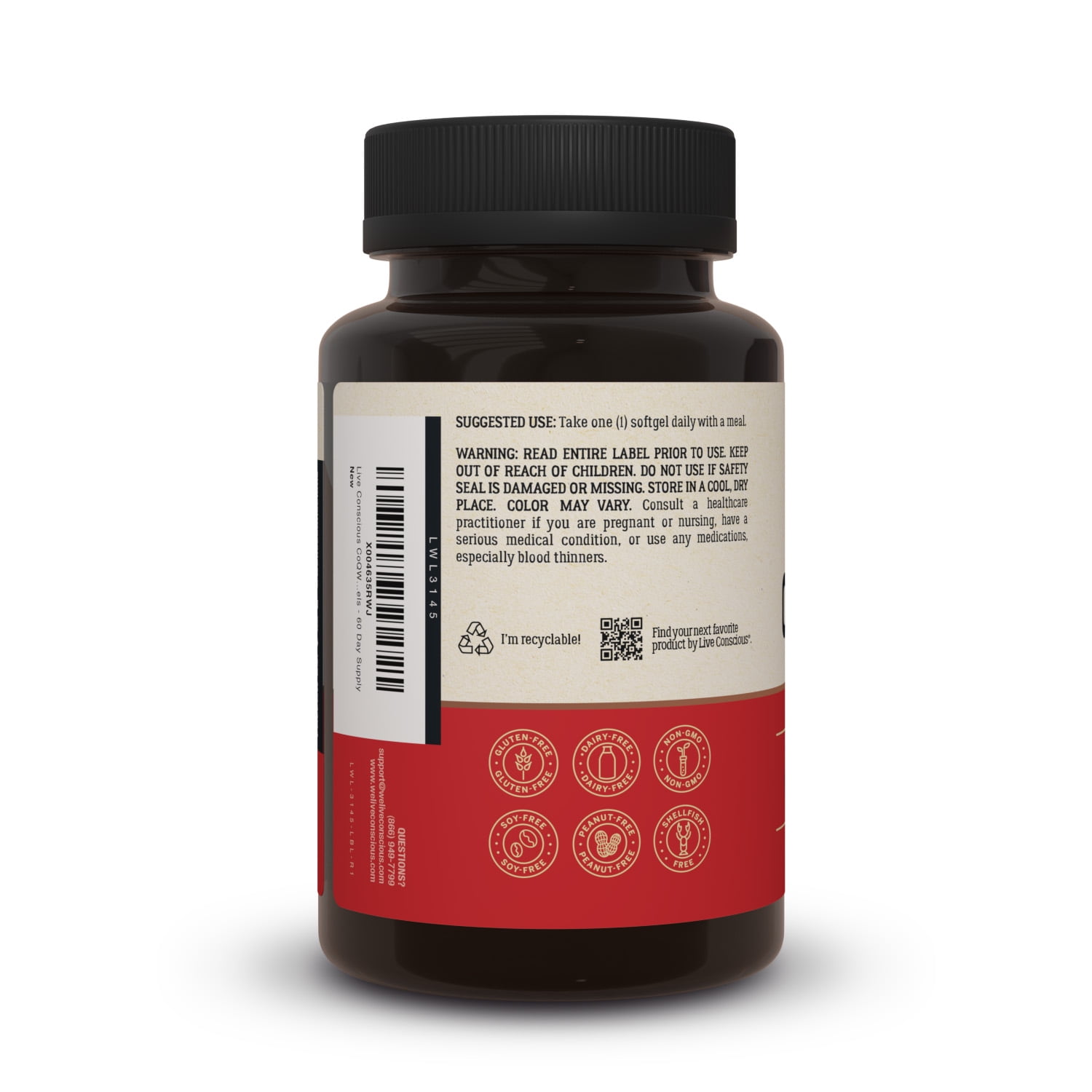 CoQWell - CoQ10 Heart, Brain, and Vascular Health Support, High-Quality Coenzyme Q10 Ubiquinone - 60 Softgels - 60 Day Supply
