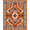Orange, Pattern 1, variant on ODIKA 2x3 Machine Washable Non-Slip Area Rug, Nordic Folk Tale Showcasing Stylized Floral and Midnight Details High Traffic Rug, Pink, 547129