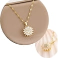 thumbnail image 3 of To My Daughter - Sunflower Fidget Necklace, You are My Sunshine Rotating Necklace, Spinning Sunflower Necklace Pendant, Daisy Flower Anxiety Necklace Jewelry for Women, 3 of 8