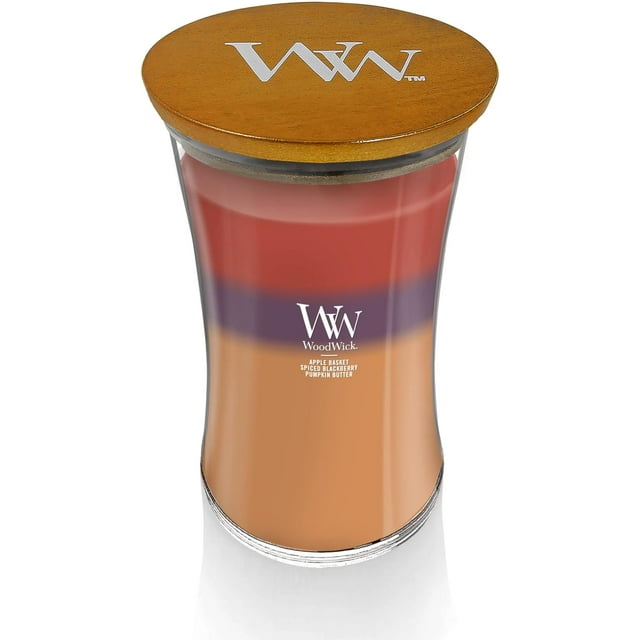 WoodWick Large Hourglass Candle Autumn Harvest Trilogy 21.5 oz