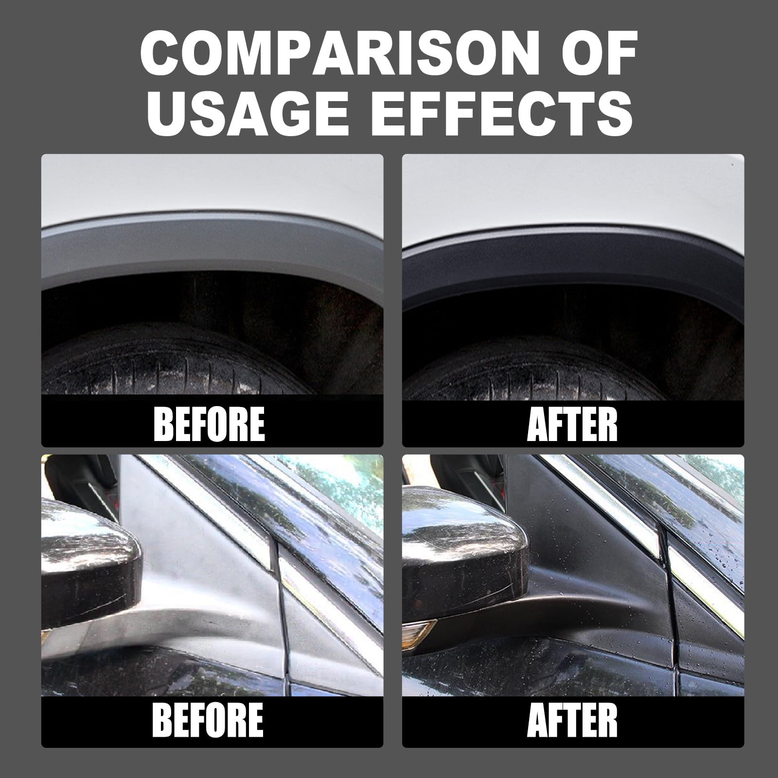 weibbin 100ml Car Plastic Restorer - Cars Ceramic Plastic Coating Trim Restore, Shines & Protects Plastic, Vinyl & Rubber Surfaces, Automotive Interior Cleaning