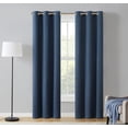 thumbnail image 4 of (2 pack) Eclipse Corte Solid Blackout Curtains, Set of 2, 84 Inch Long Blackout Curtains, 37" W x 84" L, Indigo, 4 of 8