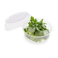 thumbnail image 3 of Basic Nature Round Clear PLA Plastic Dome Lid - Fits To Go Deli Container, Compostable - 500 count box, 3 of 4