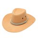 thumbnail image 1 of ¡Rebaja! Sombrero vaquero Fdelink para adulto, informal, liso, de verano, estilo western, de ala ancha, para viaje (amarillo), 1 of 3