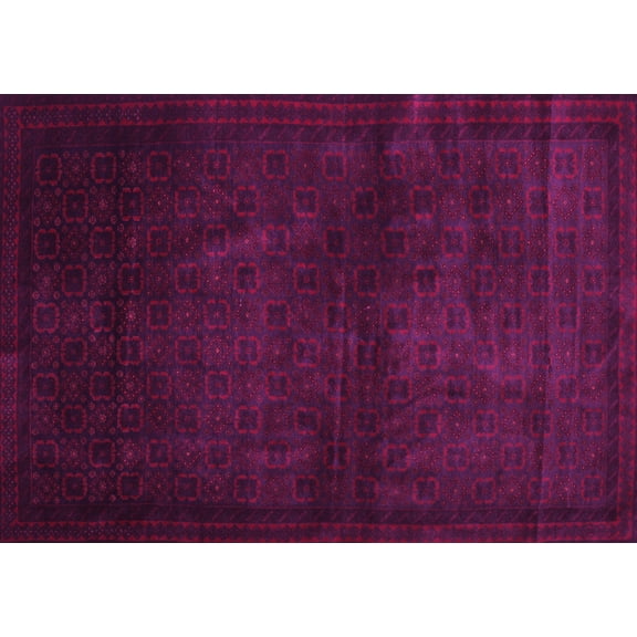 Ahgly Company Indoor Rectangle Abstract Pink Contemporary Area Rugs, 5' x 7'