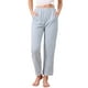 thumbnail image 1 of Pantalones de pijama para mujer INSPIRE CHIC de algodón de punto acanalado con cintura elástica, pierna recta y bolsillos, ropa de casa casual, M azul, 1 of 6