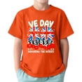 thumbnail image 1 of T-shirt d'Été à Manches Courtes Col Rond Imprimé Drapeau pour Garçons Bébés Enfants Taille 2-3T, 1 of 3