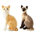 thumbnail image 1 of 2 Piezas de Simulación de Gato, Juguetes de Peluche, Muñecos de Peluche, Suministros de Decoración, Accesorios, Diseño de Escena para El Hogar , gris sentado y gato naranja sentado Sunnimix Juguetes de peluche, 1 of 8