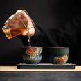 thumbnail image 5 of Vintage Tea Cup Set Ceramic Teacup With Tray Kung Fu Tea Set Couple Cup Set Hand-painted Koi Carp Kiln Transformation Tea Cup, 5 of 7