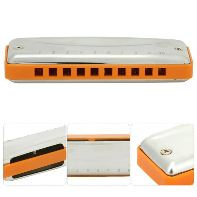 Musical Instrument,Blues Harmonica 10‑Hole Mouthorgan Wind Instrument Harmonica Smooth Operation