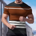 thumbnail image 2 of Bxsruta Men'S Extended Size Loose Fit Elastic Print T-Shirt for Casual Spring Summer Daily Lounge Wear, 2XL, 2 of 7